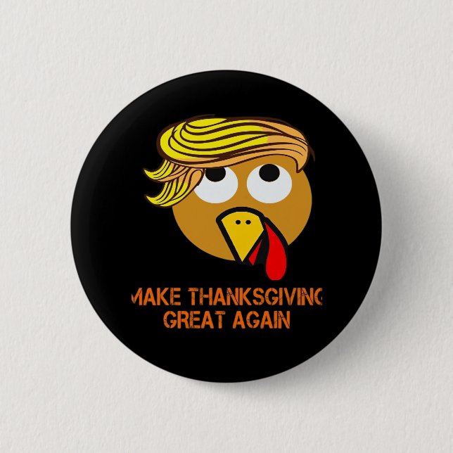 Happy Thanksgiving Day 6 Cm Round Badge (Front)