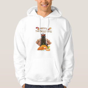 Happy Thanksgiving Day Burmese Cat Gift Funny Turk Hoodie