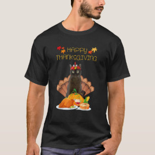 Happy Thanksgiving Day Burmese Cat  Turkey T-Shirt