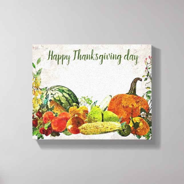 Happy Thanksgiving day Canvas Print (Front)