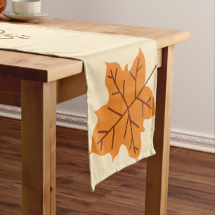 Happy Thanksgiving Day,Fall Autumn Season, Modern Medium Table Runner