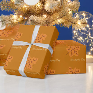 Happy Thanksgiving Day,Fall Autumn Season, Modern Wrapping Paper