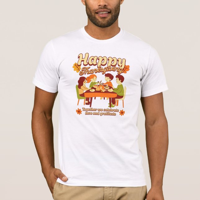 Happy Thanksgiving Day-Famly love T-Shirt (Front)