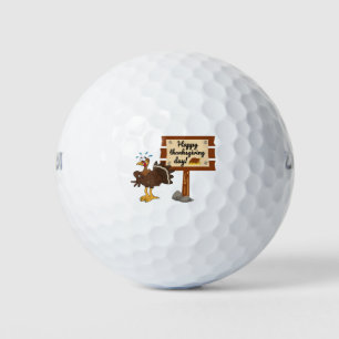 Happy Thanksgiving Day Funny Golf Balls