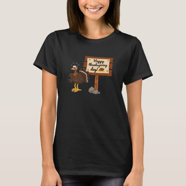 Happy Thanksgiving Day Funny T-Shirt (Front)