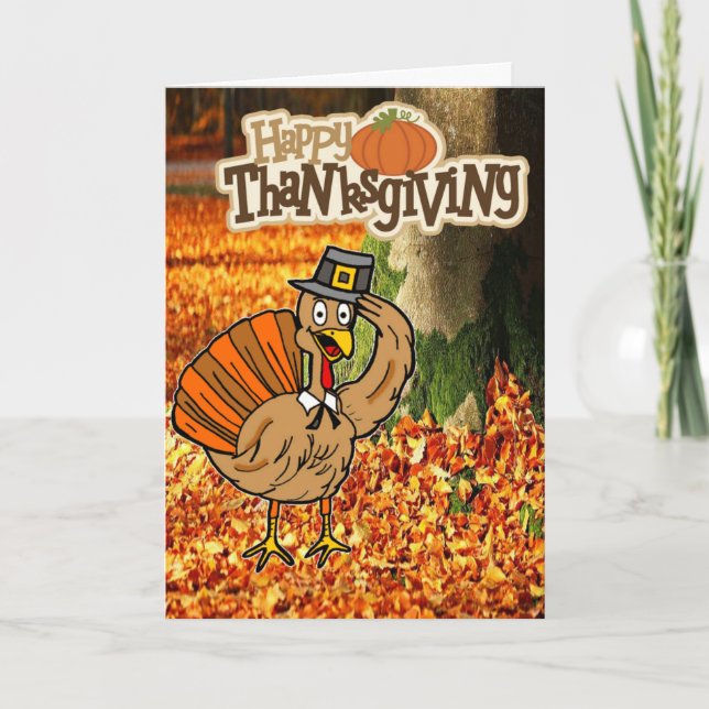 Happy Thanksgiving Day Greeting Card (Front)