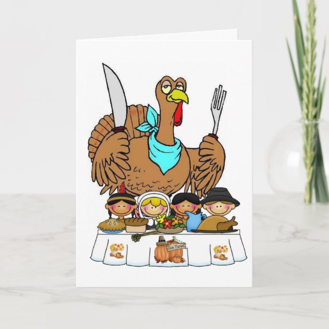 Happy Thanksgiving Day Greeting Card (Front)