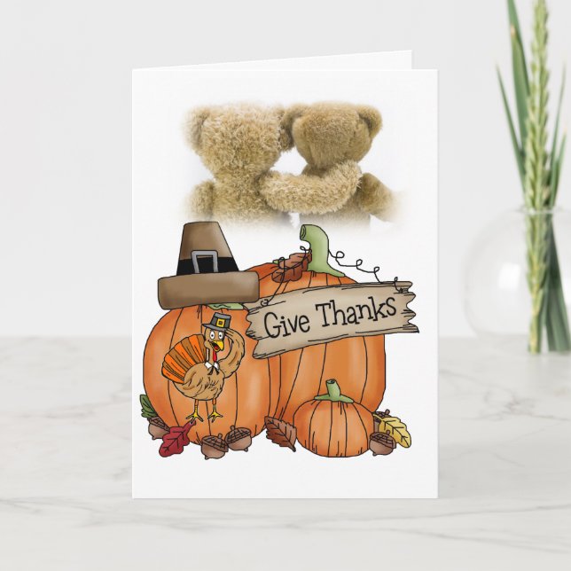 Happy Thanksgiving Day Greeting Card (Front)