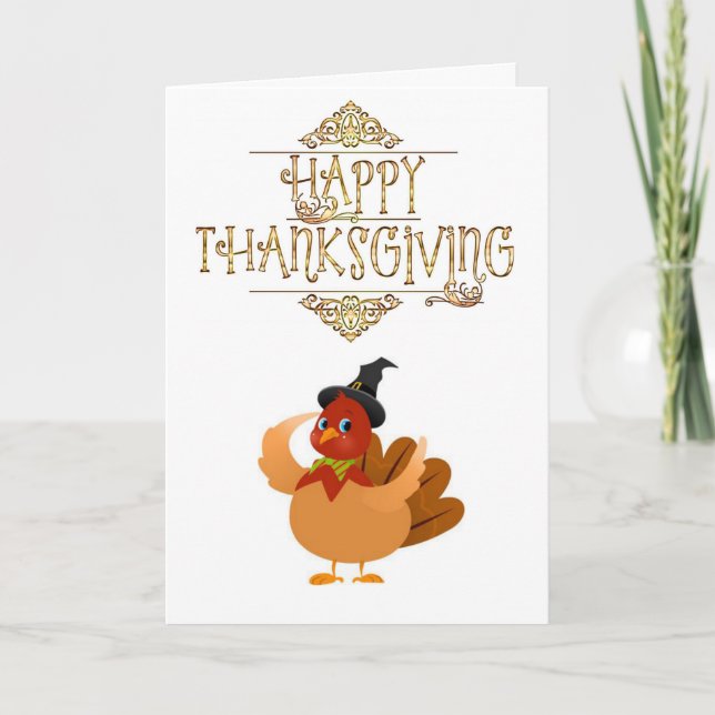 Happy Thanksgiving Day Greeting Card (Front)