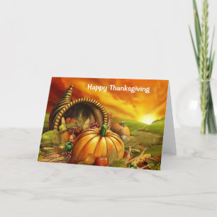 Happy Thanksgiving Day Greeting Holiday Card