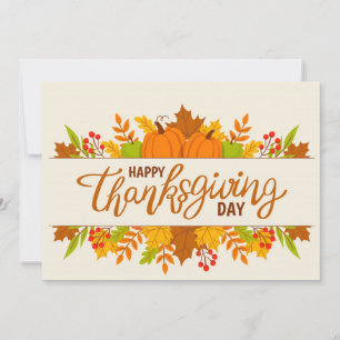 Happy Thanksgiving Day Holiday Card