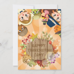 Happy Thanksgiving Day Holiday Card