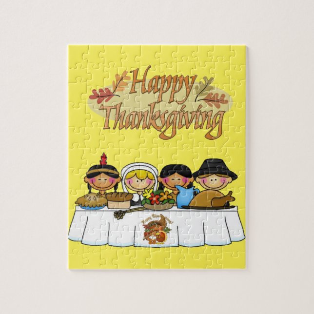 Happy Thanksgiving Day Jigsaw Puzzle (Vertical)