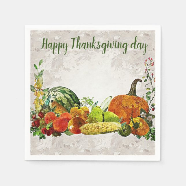Happy Thanksgiving day Napkin (Front)