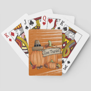 Happy Thanksgiving Day Playing Card Deck