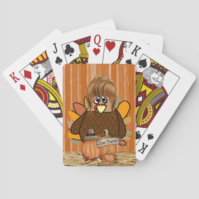 Happy Thanksgiving Day Playing Card Deck (Back)