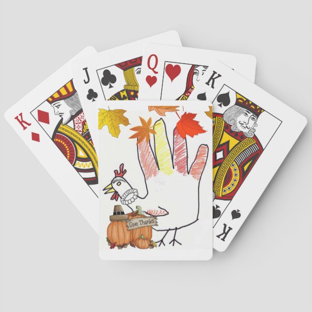 Happy Thanksgiving Day Playing Card Deck (Back)