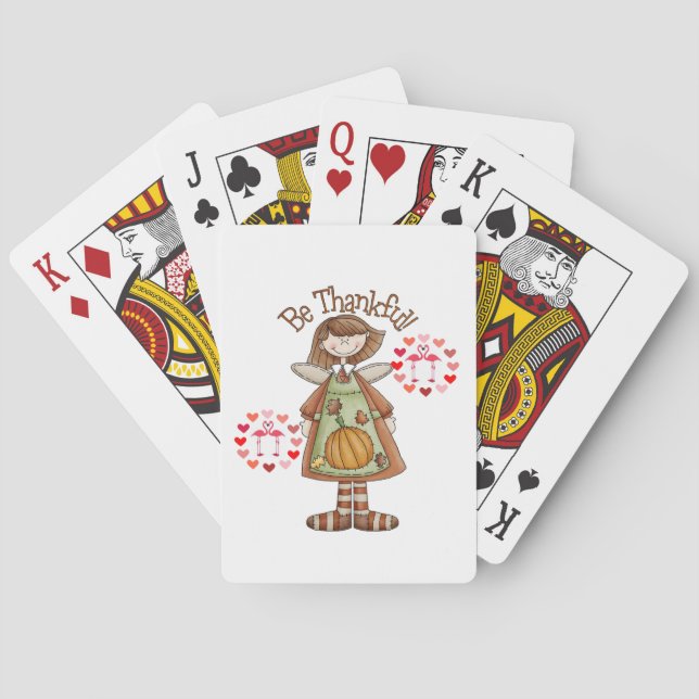 Happy Thanksgiving Day Playing Card Deck (Back)
