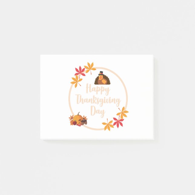 happy Thanksgiving Day Post-it Notes (Front)