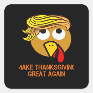 Happy Thanksgiving Day Square Sticker