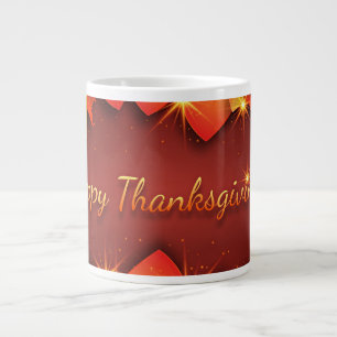 Happy Thanksgiving, decorative, Large Coffee Mug