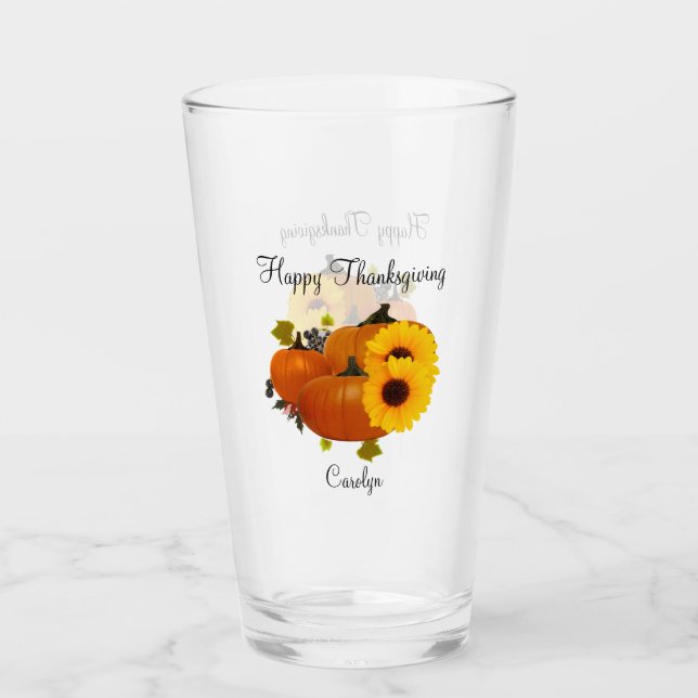 Happy Thanksgiving Dinner Party Tumblers & Glasses (Front)