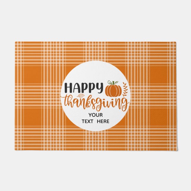 Happy Thanksgiving Doomat Doormat (Front)
