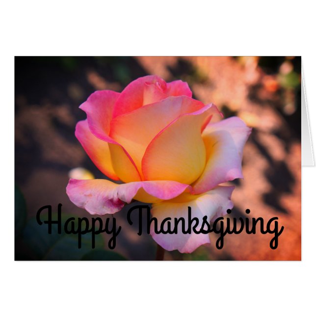 Happy Thanksgiving Elle Rose #4 Card (Front Horizontal)