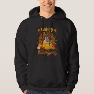 Happy Thanksgiving English Bulldog Dog Turkey Pump Hoodie