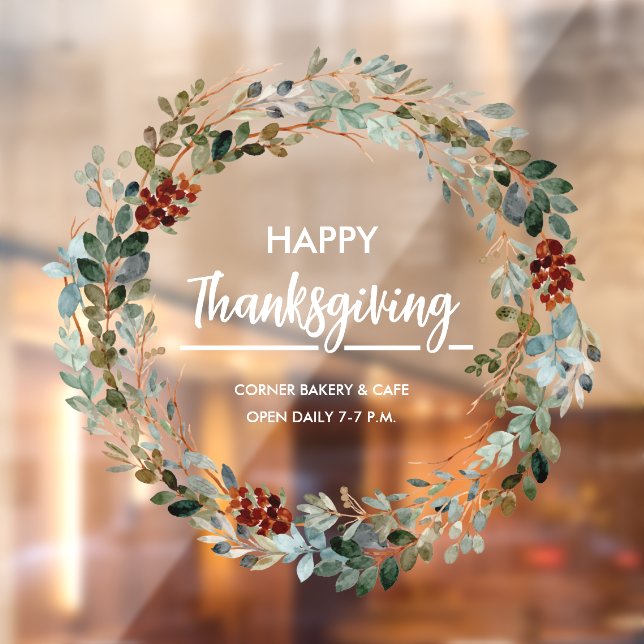 Happy Thanksgiving Evergreen Eucalyptus Floral (Sheet 2)