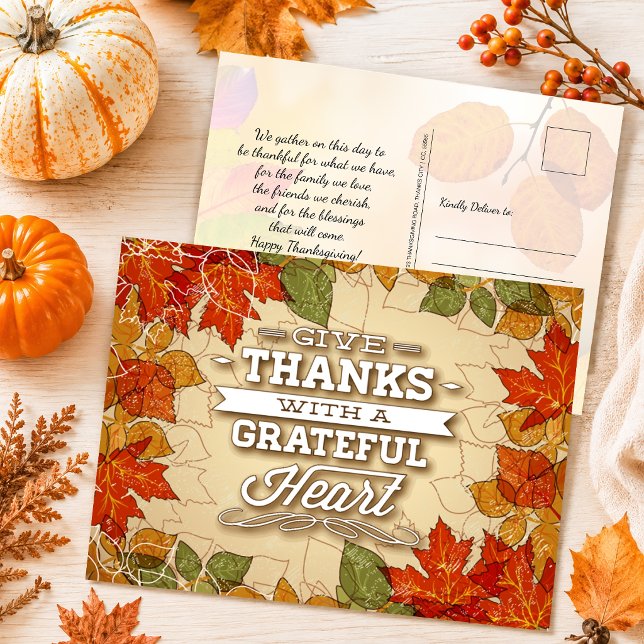 Happy Thanksgiving Fall Autumn Greetings Postcard (Creator Uploaded)