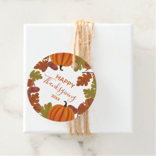 Happy Thanksgiving Fall Favour Tags