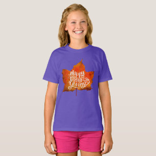 HAPPY THANKSGIVING FALL LEAVES AUTUMN LEAF T-Shirt