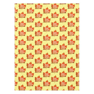 HAPPY THANKSGIVING FALL LEAVES AUTUMN LEAF   TABLECLOTH