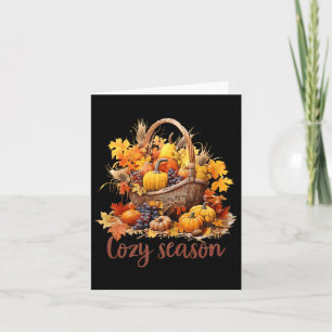 Happy Thanksgiving Fall Vibes Cosy Season Premium Card