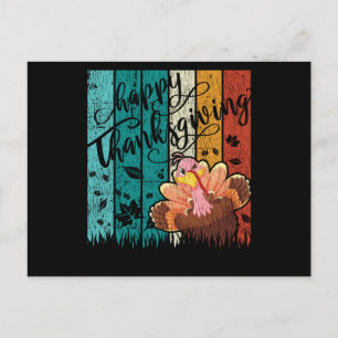 Happy Thanksgiving Family Kid Matching Pajama Gift Postcard