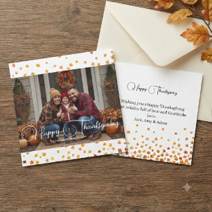 Happy Thanksgiving family thanksgiving photo card