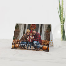 Happy Thanksgiving| family thanksgiving photo card