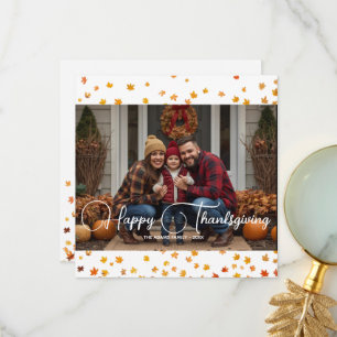 Happy Thanksgiving family thanksgiving photo card