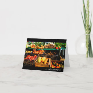 Happy Thanksgiving ~ Farmer's Market in Paris Holiday Card