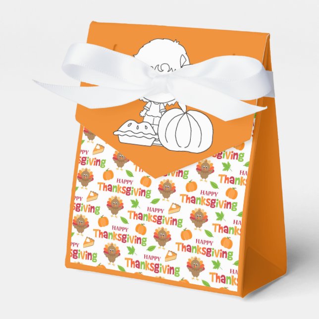 Happy Thanksgiving  Favour Box (Front Side)