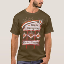 Happy Thanksgiving Feeling Blessed Retro Sign