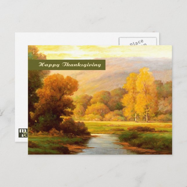 Happy Thanksgiving. Fine Art Postcard (Front/Back)