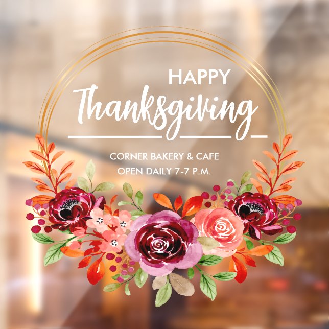 Happy Thanksgiving Floral Wreath (Sheet 2)