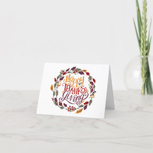 Happy Thanksgiving Folded Holiday Card