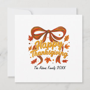 Happy Thanksgiving Folded Holidaycard , Thank You Card
