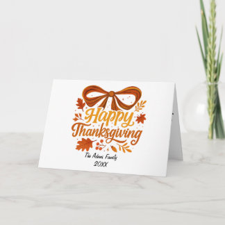 Happy Thanksgiving Folded Holidaycard , Thank You Card