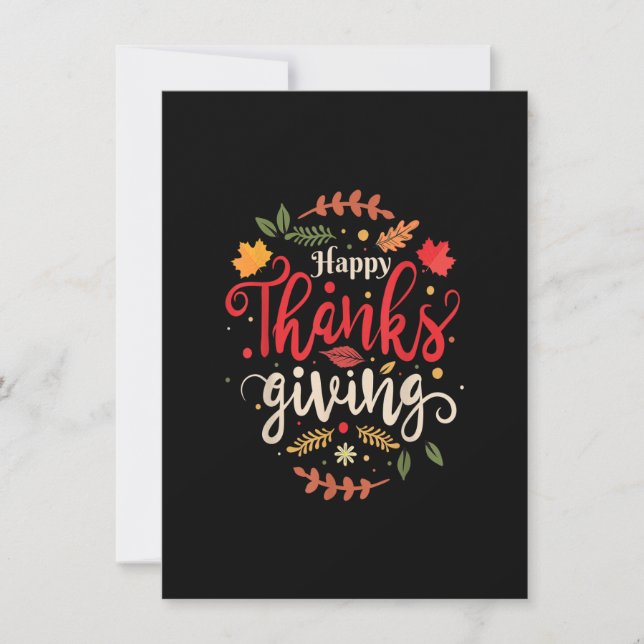 Happy Thanksgiving for Boys Girls Kids Thanksgivin Invitation (Front)