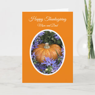 Happy Thanksgiving for my Parents Pumpkin Card