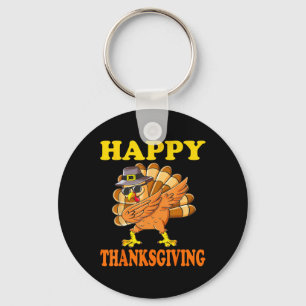 Happy Thanksgiving For Turkey Day Family Dinner 1 Key Ring